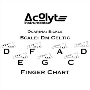 Acolyte Sickle Ocarina - Dm Celtic Companion-purple-blue-chart