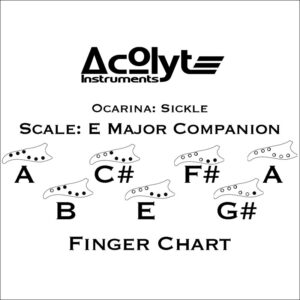Acolyte Sickle Ocarina E Major Companion Green Chart